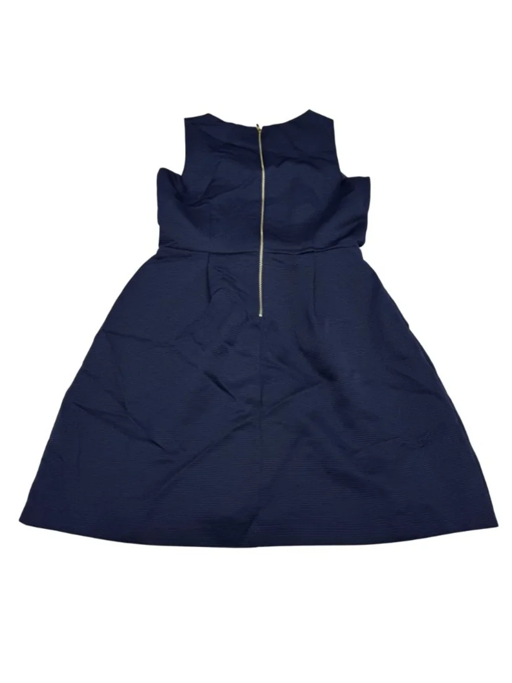 Tahari Petite Women's Navy Blue Sleeveless Dress Bow Detail, Size 10P - Picture 2 of 9